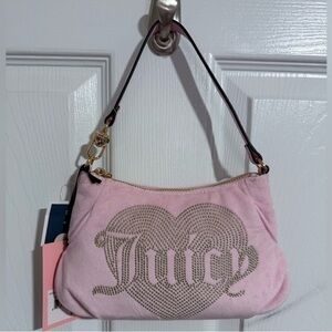 NWT Juicy Couture “Queen Couture” Wristlet, Pink Heart Design